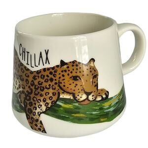 Target OpalHouse Chillax Coffee Mug Leopard Animal Print Porcelain Coffeecore